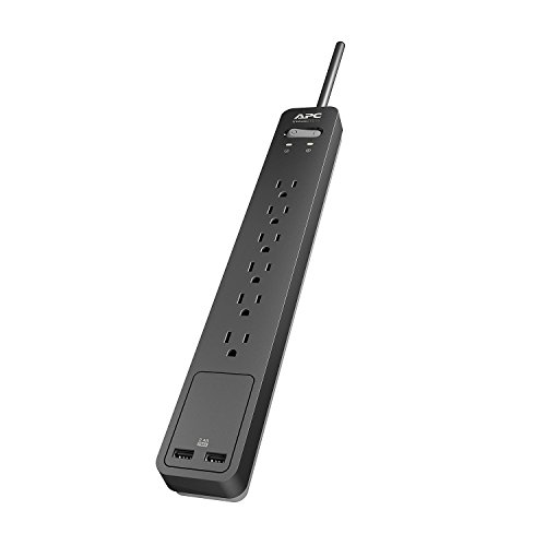 APC SurgeArrest 2-Pack Surge Protector for Home, 108 Joules Surge Protection, 2 USB Charging Ports, 8-Outlet Power Strip