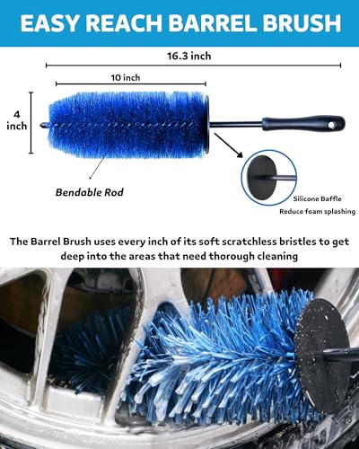 Car Wheel Cleaning Kit for Scratching and Diving Wheel Hard to Reach Areas
| Durable Car Wheel Cleaning Kit for Rims an